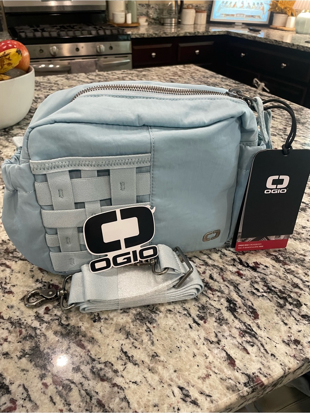 OGIO Light Blue Men’s Belt/Crossbody Bag